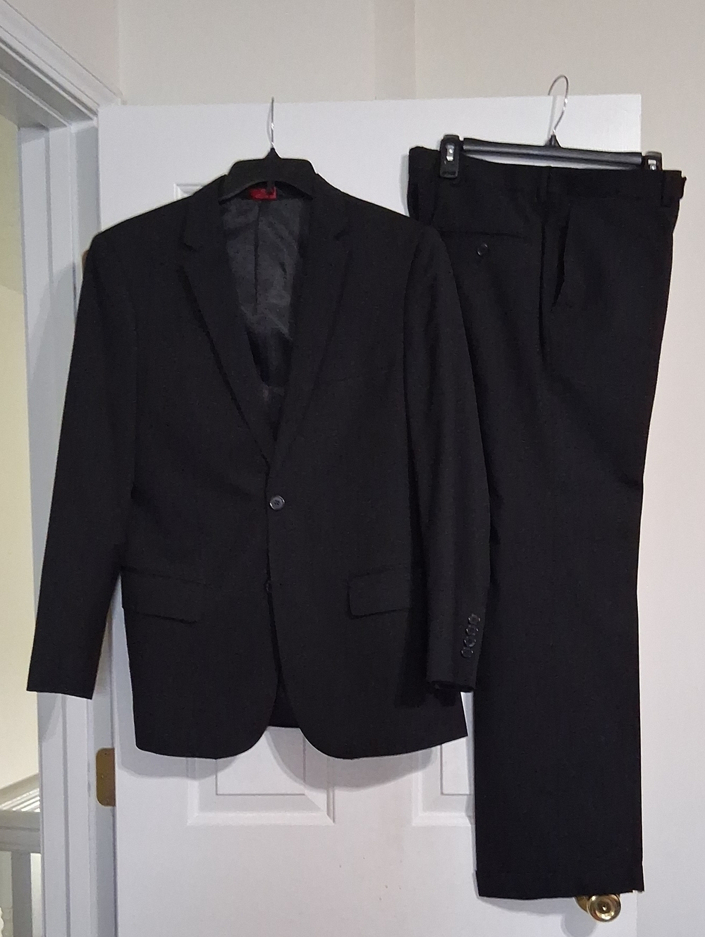 Men's Black Two-Piece Suit Jacket & Trousers by